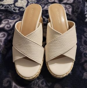 BCB Generation Women's Habania Wedge Sandals, Size 6M, White
